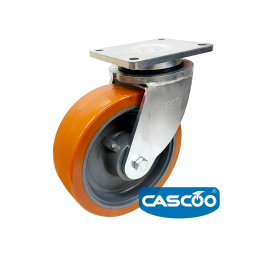 Колесо CASCOO поворотное, (d=250мм, г/п=1800кг) полиуретан/чугун, Германия