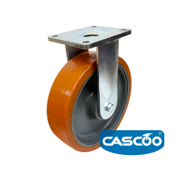 Колесо CASCOO фиксированное, (d=300мм, г/п=2400кг) полиуретан/чугун, Германия
