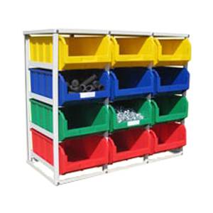 Стеллаж с направляющими на 12 ячеек под ящики V-4, без ручки