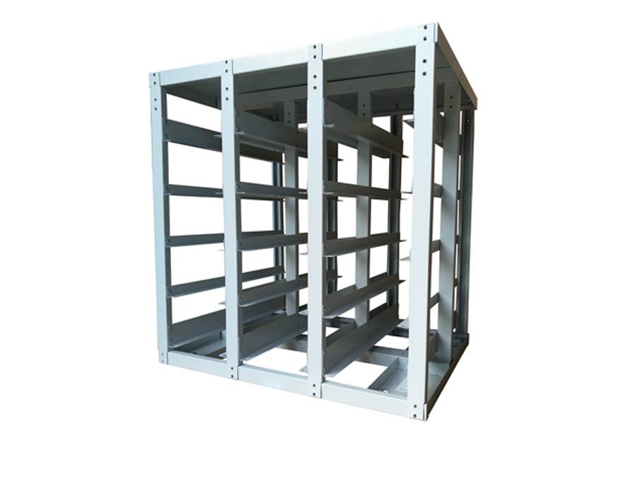 Стеллаж с направляющими на 30 ячеек под ящики V-3, без ручки