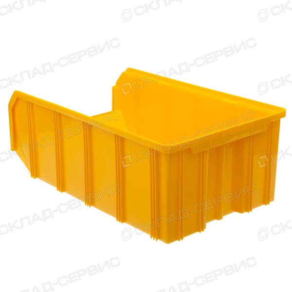 Ящик пластиковый желтый 305х502х186 V4