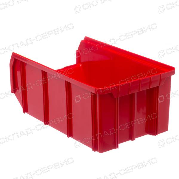 Ящик пластиковый красный 207х341х143 V3