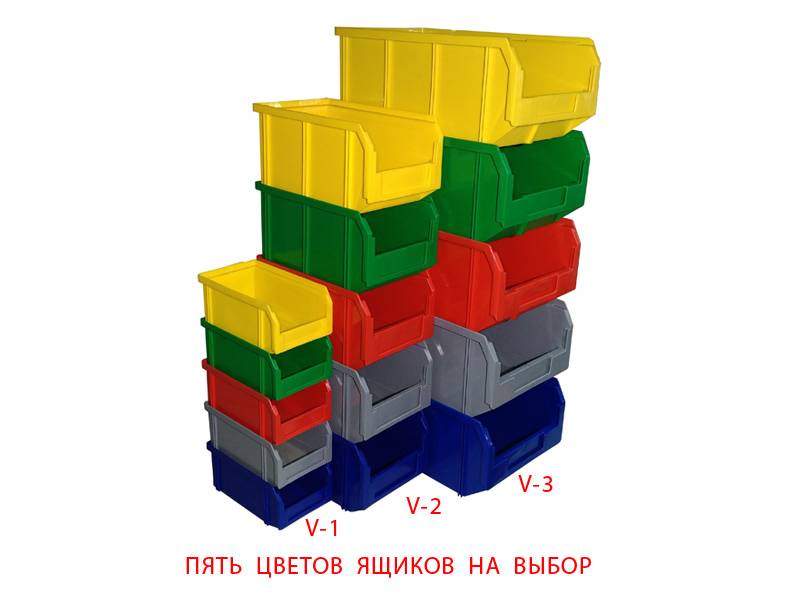 Стойка с пластиковыми ящиками А1-02-00-07 односторонняя 735х1500