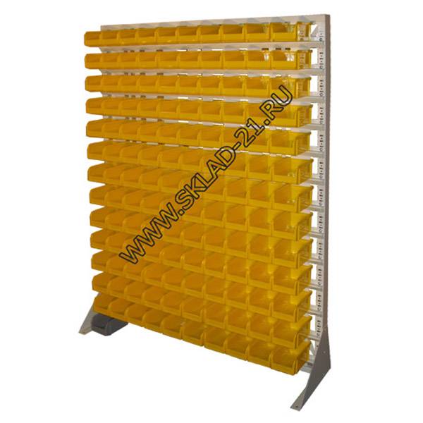 Стойка с пластиковыми ящиками C1-13-00-00 односторонняя 1150х1500