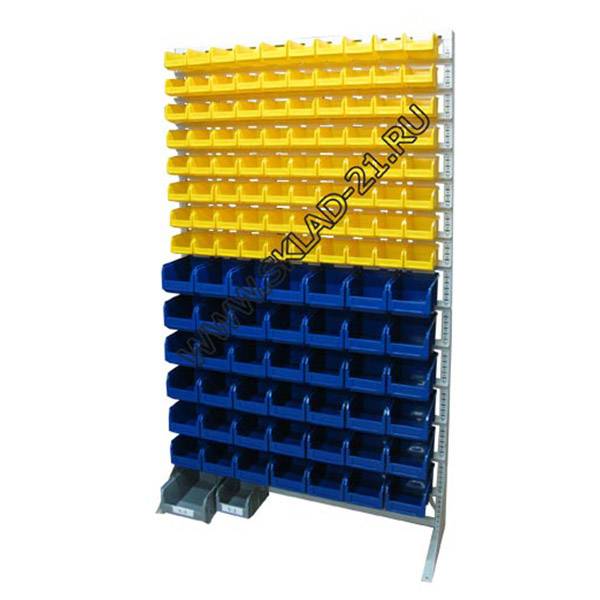 Стойка с пластиковыми ящиками B1-08-06-00 односторонняя 1150х2020
