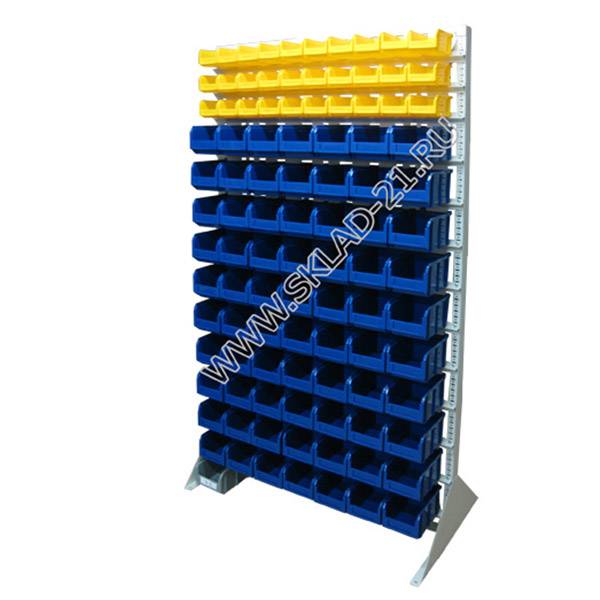 Стойка с пластиковыми ящиками B1-03-10-00 односторонняя 1150х2020