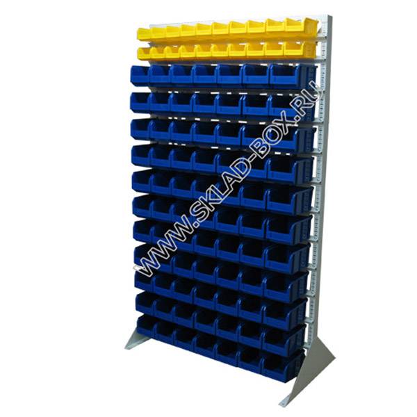 Стойка с пластиковыми ящиками B1-02-11-00 односторонняя 1150х2020