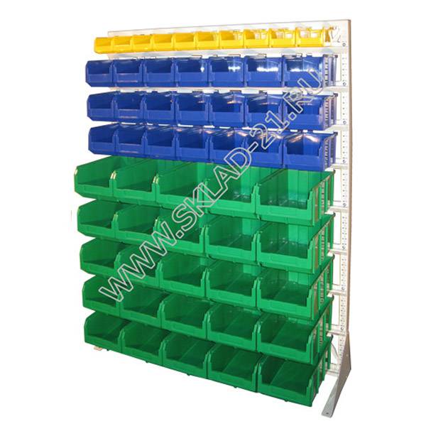 Стойка с пластиковыми ящиками C1-01-03-05 односторонняя 1150х1500