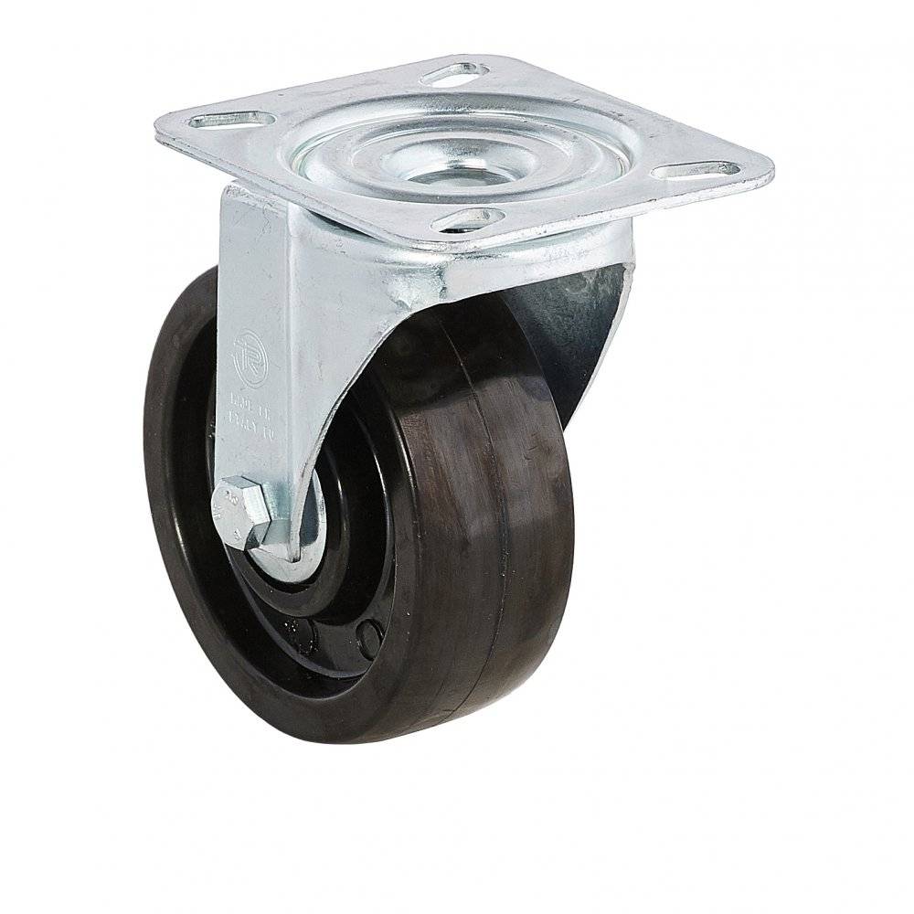 Колесо Tellure Rota 677112 поворотное (d=100мм, г/п=200кг), термостойкая смола, Италия