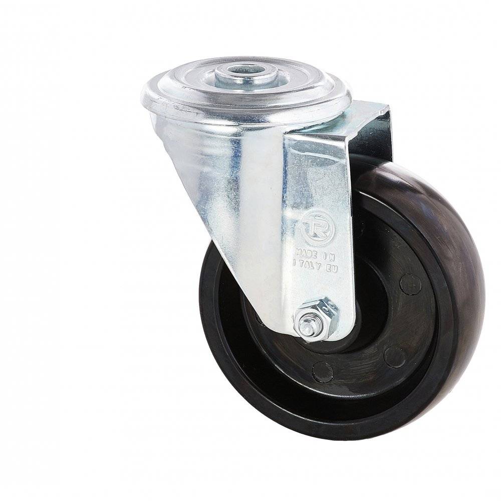 Колесо Tellure Rota 676101 поворотное (d=80мм, г/п=150кг), термостойкая смола, Италия