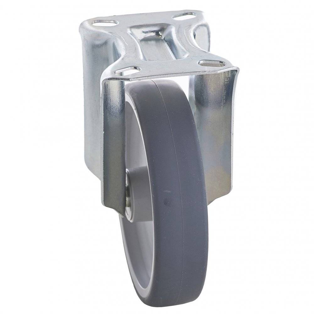 Колесо Tellure Rota 715703 фиксированное (d=125мм, г/п=120кг), серая резина / полипропилен, Италия
