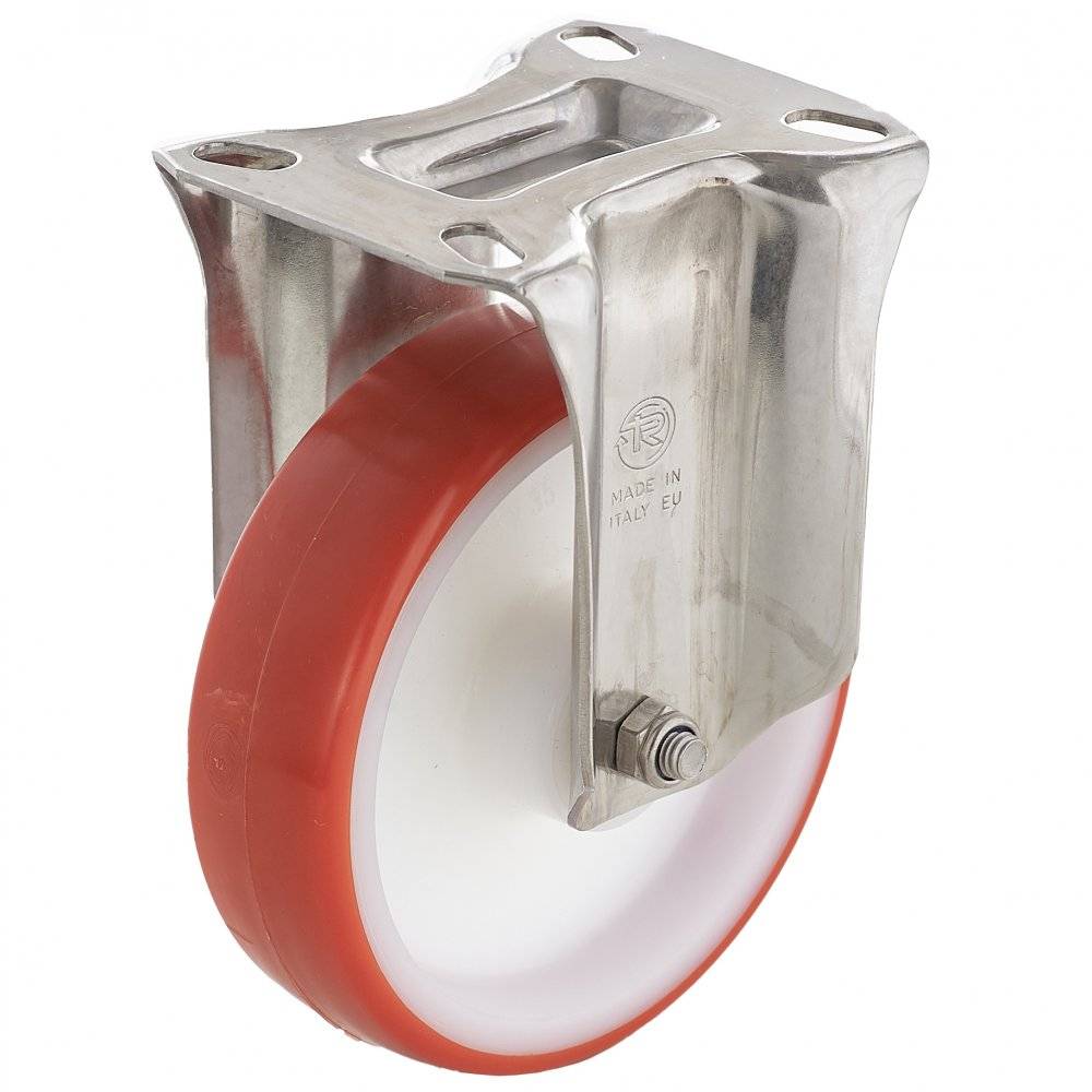 Колесо Tellure Rota 605704 фиксированное (d=150мм, г/п=220кг), полиуретан / полиамид, Италия