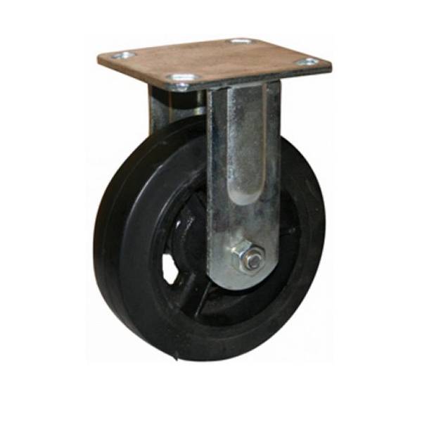 Колесо FCd80 фиксированное, (d=200мм, г/п=280кг) резина/чугун, Китай