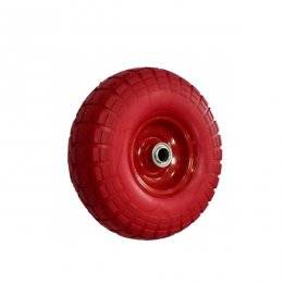 Колесо PU 4,1/3,5-4 D20 литое под ось 20, (d=260мм, г/п=150кг), симметричная ступица, Китай