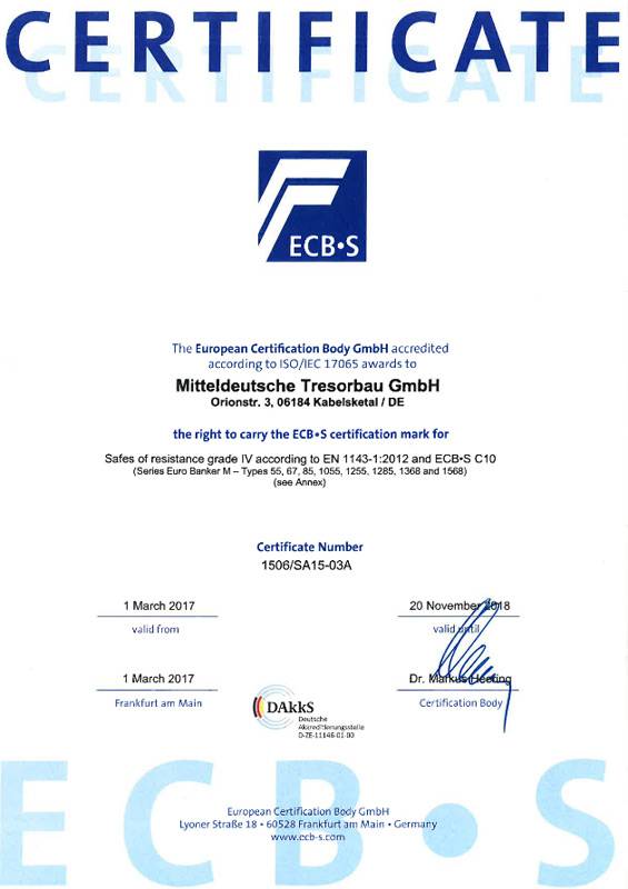 Взломостойкий сейф MDTB Banker M 1255 EK