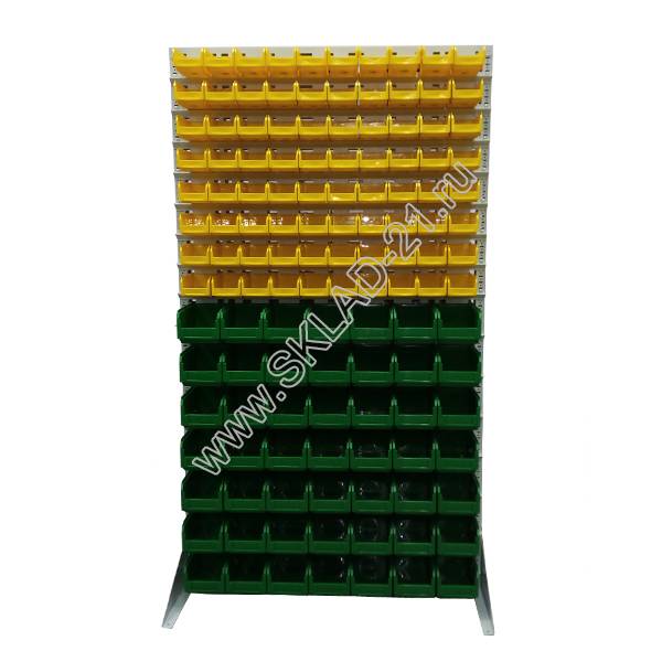 Стойка двусторонняя напольная 1150х2020 с ящиками V1, V2 В2-08-07-00