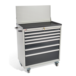 Тумба ДиКом ВС-037 с колесами, лотком, экраном и боковой ручкой