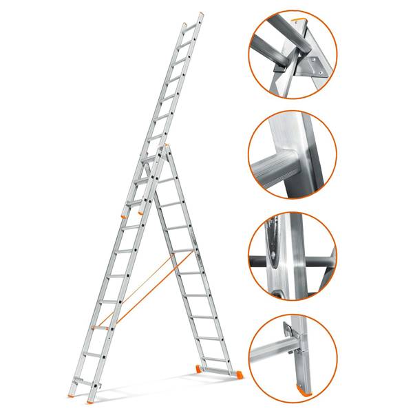 Трехсекционная лестница Гранит ТЛ 3х10