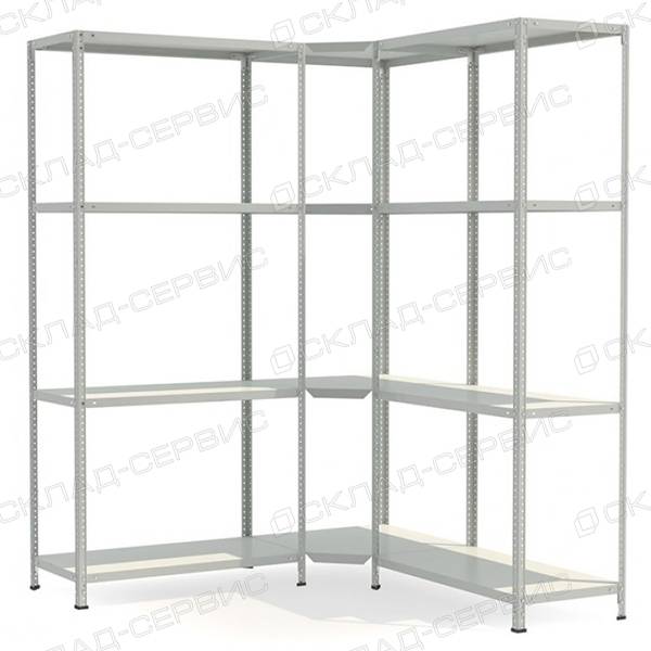 Стеллаж угловой СТФ 1700х1700x1800h (угол 700х500) 4 полки