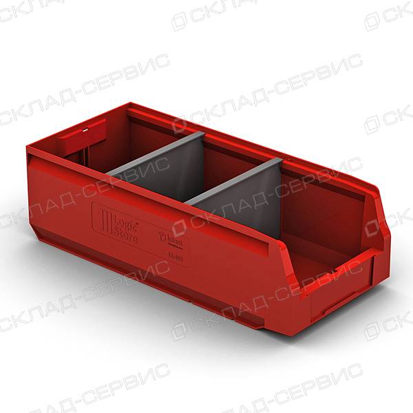 Складской лоток 12.405.40 красный, 500х225х150h