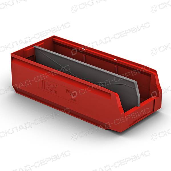 Складской лоток 12.405.40 красный, 500х225х150h
