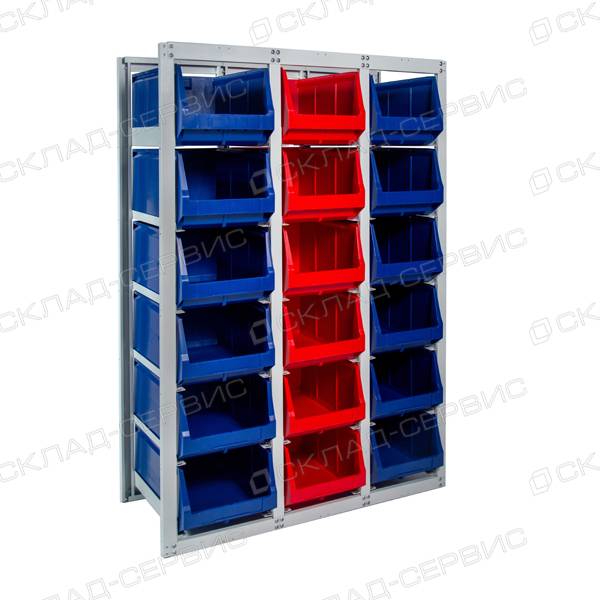 Стеллаж CС-407-6-3СКС с ящиками 500х300х250