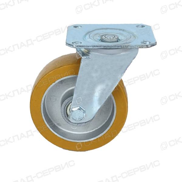 Колесо CASCOO поворотное, (d=125мм, г/п=300кг) полиуретан/алюминий, Германия