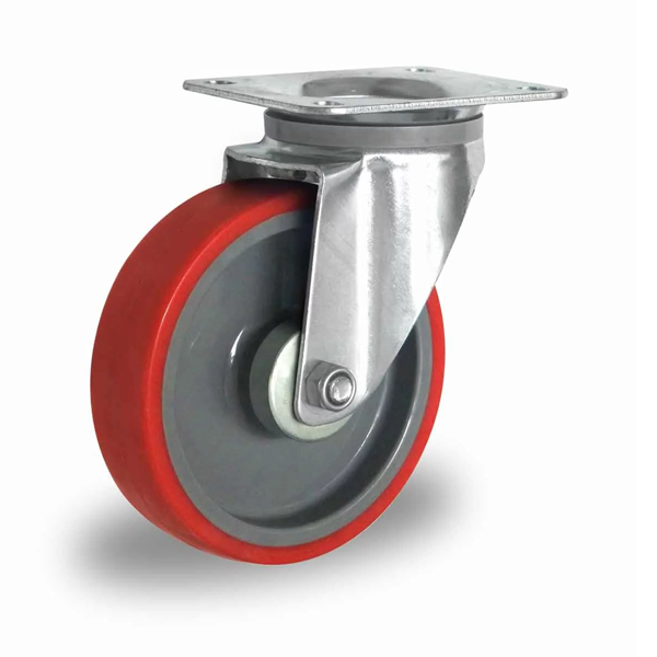 Колесо CASCOO поворотное (d=100мм, г/п=150кг), полиуретан / полиамид, Германия