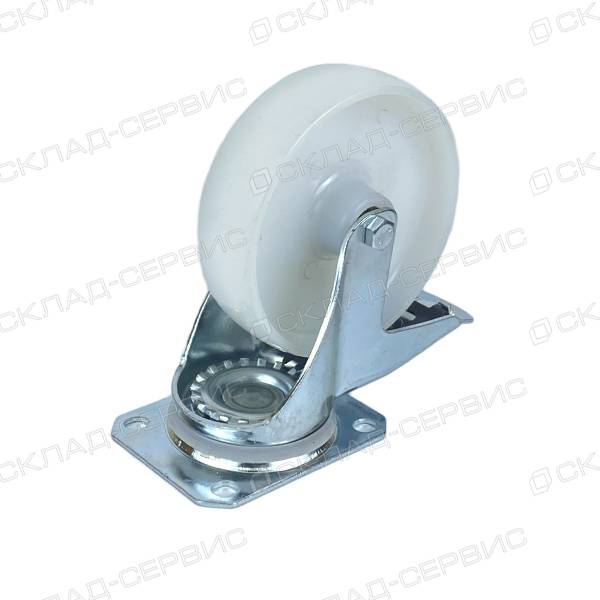 Колесо CASCOO поворотное с тормозом, (d=125мм, г/п=200кг) полиамид, Германия