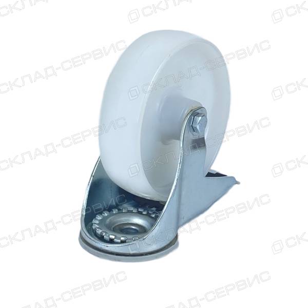 Колесо CASCOO поворотное с тормозом, (d=125мм, г/п=150кг) полиамид, Германия